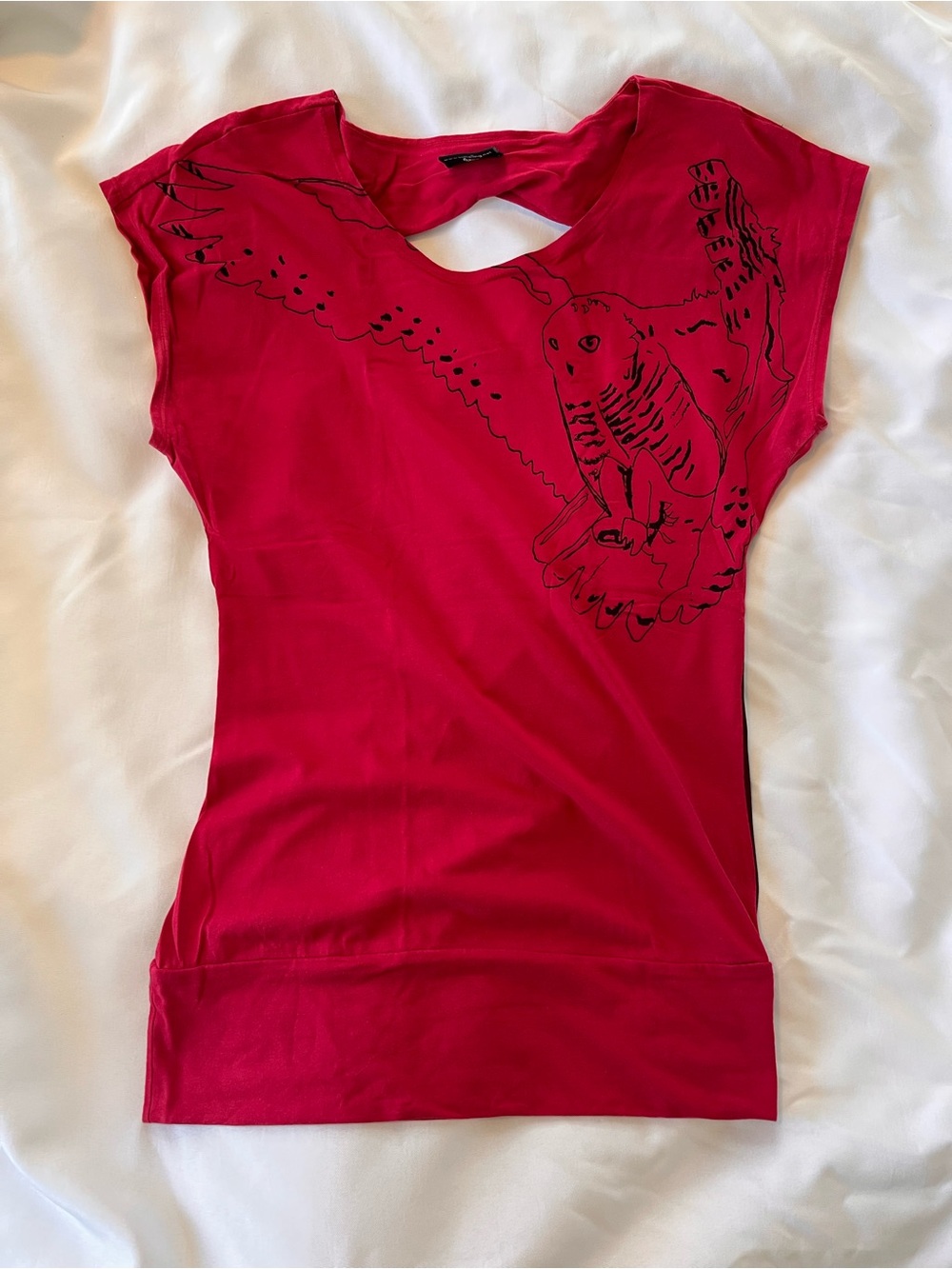 Schwiing Women's Red Graphic Tank with Back Cutout